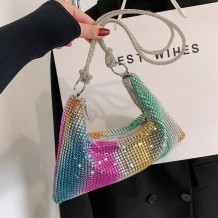 Colour Casual Patchwork Rhinestone Bags