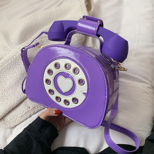 Purple Casual Solid Patchwork Bags