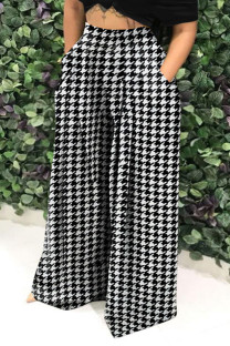 Black Casual Print Patchwork Fold Plus Size