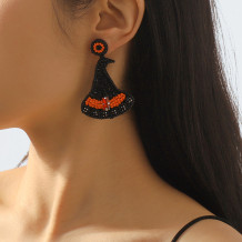 Black Casual Geometric Patchwork Earrings