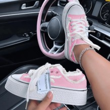 Pink Casual Patchwork Frenulum Contrast Round Comfortable Out Door Shoes