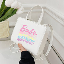 White Casual Daily Letter Print Bags