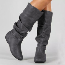 Grey Casual Patchwork Solid Color Pointed Keep Warm Comfortable Out Door Shoes