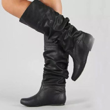 Black Casual Patchwork Solid Color Pointed Keep Warm Comfortable Out Door Shoes