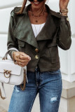 Fashion Street Solid Cardigan Turndown Collar Outerwear