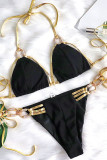 Fashion Sexy Solid Frenulum Swimwears