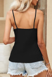 Fashion Casual Solid Split Joint V Neck Tops