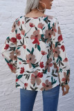 Fashion Casual Print V Neck Tops