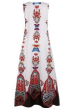Fashion Sexy Print V Neck Printed Dresses