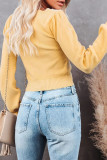 Fashion Street Solid Fold V Neck Tops