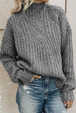 Fashion Casual Adult Solid Pullovers Turtleneck Tops