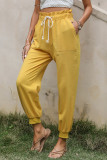 Fashion Casual Solid Without Belt Loose High Waist Harlan Bottoms