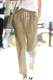 Fashion Street Solid Loose High Waist Harlan Bottoms