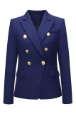 Fashion Street Solid Turn-back Collar Outerwear