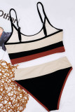 Fashion Vacation Solid Split Joint Swimwears