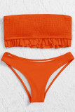 Fashion Simplicity Solid Split Joint Swimwears