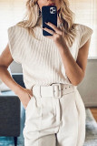 Fashion Casual Solid Split Joint Turtleneck Tops