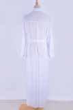 Fashion Vacation Solid See-through Swimwears Cover Up