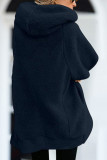Fashion Street Solid Split Joint Hooded Collar Outerwear