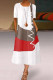 Fashion Street Solid Split Joint O Neck Short Sleeve Dresses