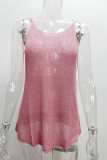 Fashion Street Striped Split Joint U Neck Tops