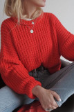 Fashion Casual Solid Split Joint O Neck Tops