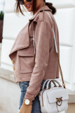 Fashion Street Solid Cardigan Turndown Collar Outerwear