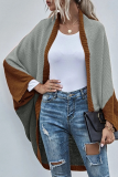 Casual Patchwork Contrast Tops Sweater