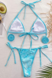 Fashion Sexy Solid Frenulum Swimwears