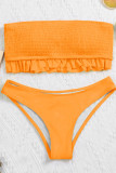 Fashion Simplicity Solid Split Joint Swimwears