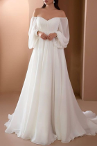 Celebrities Elegant Solid Split Joint Backless Off the Shoulder Evening Dress Dresses
