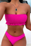 Fashion Simplicity Solid Split Joint Swimwears