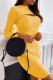 Fashion Street Solid Hollowed Out O Neck Pencil Skirt Dresses