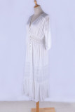 Fashion Vacation Solid Split Joint Swimwears Cover Up