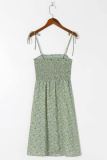 Fashion Elegant Floral Strap Design Spaghetti Strap A Line Dresses