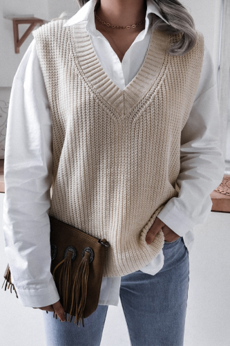 Casual Solid Basic V Neck Tops