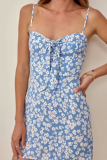 Fashion Elegant Floral With Bow Strapless A Line Dresses
