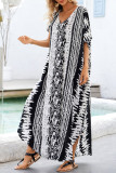 Fashion Vacation Print Split Joint Swimwears Cover Up