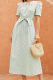 Elegant Plaid Lace With Belt Peter Pan Collar A Line Dresses