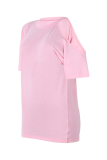 Casual Solid O Neck T-Shirts