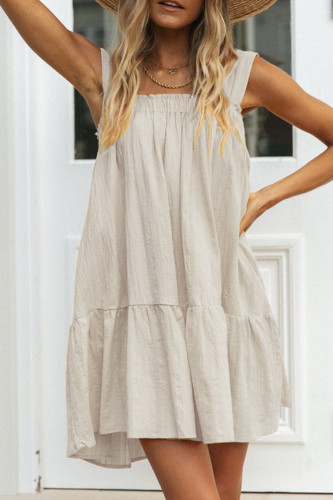 Fashion Casual Solid Split Joint Spaghetti Strap Princess Dresses