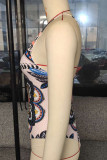 Fashion Sexy Print Frenulum Swimwears