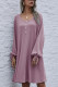 Fashion Casual Solid O Neck Long Sleeve Dress Dresses
