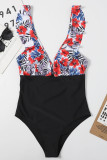 Fashion Sexy Print Split Joint Swimwears
