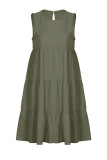 Fashion Casual Solid Split Joint O Neck Princess Dresses