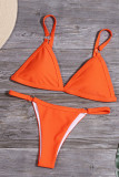 Fashion Sexy Solid Split Joint Swimwears