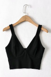 Fashion Street Solid V Neck Tops