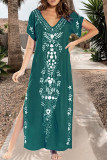 Fashion Vacation Print Split Joint Swimwears Cover Up