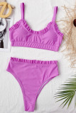 Fashion Sexy Solid Split Joint Swimwears