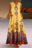 Fashion Sexy Print V Neck Printed Dresses